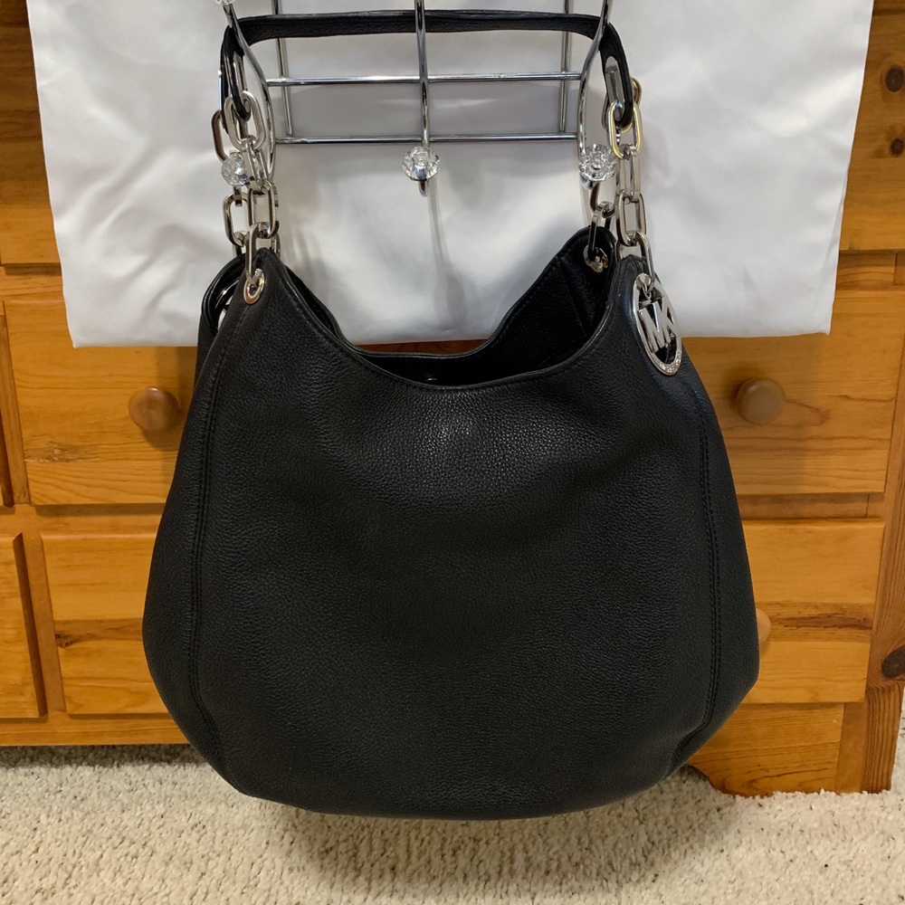 Michael Kors Large Fulton Black Bag with Wallet